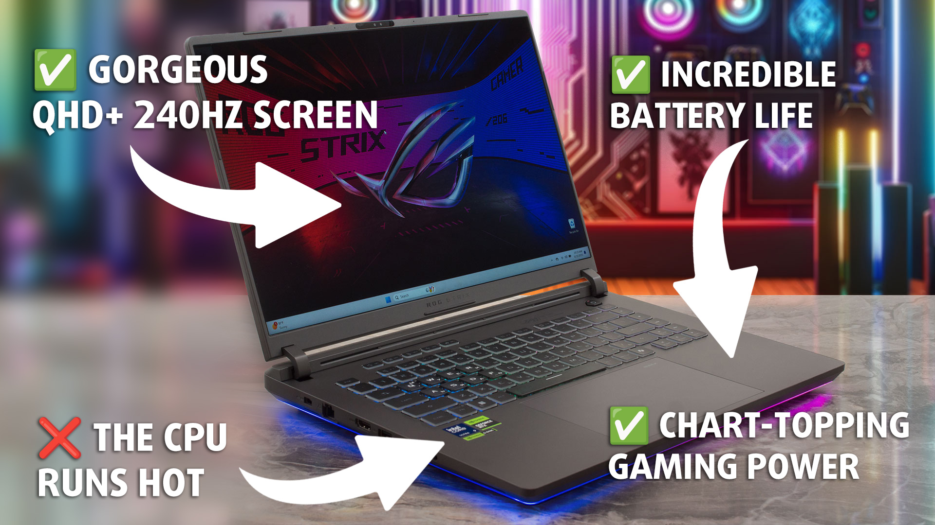 ASUS ROG Strix G16: abertura, upgrades e análise 19 Vista externa do ASUS ROG Strix G16 G615 de 2025